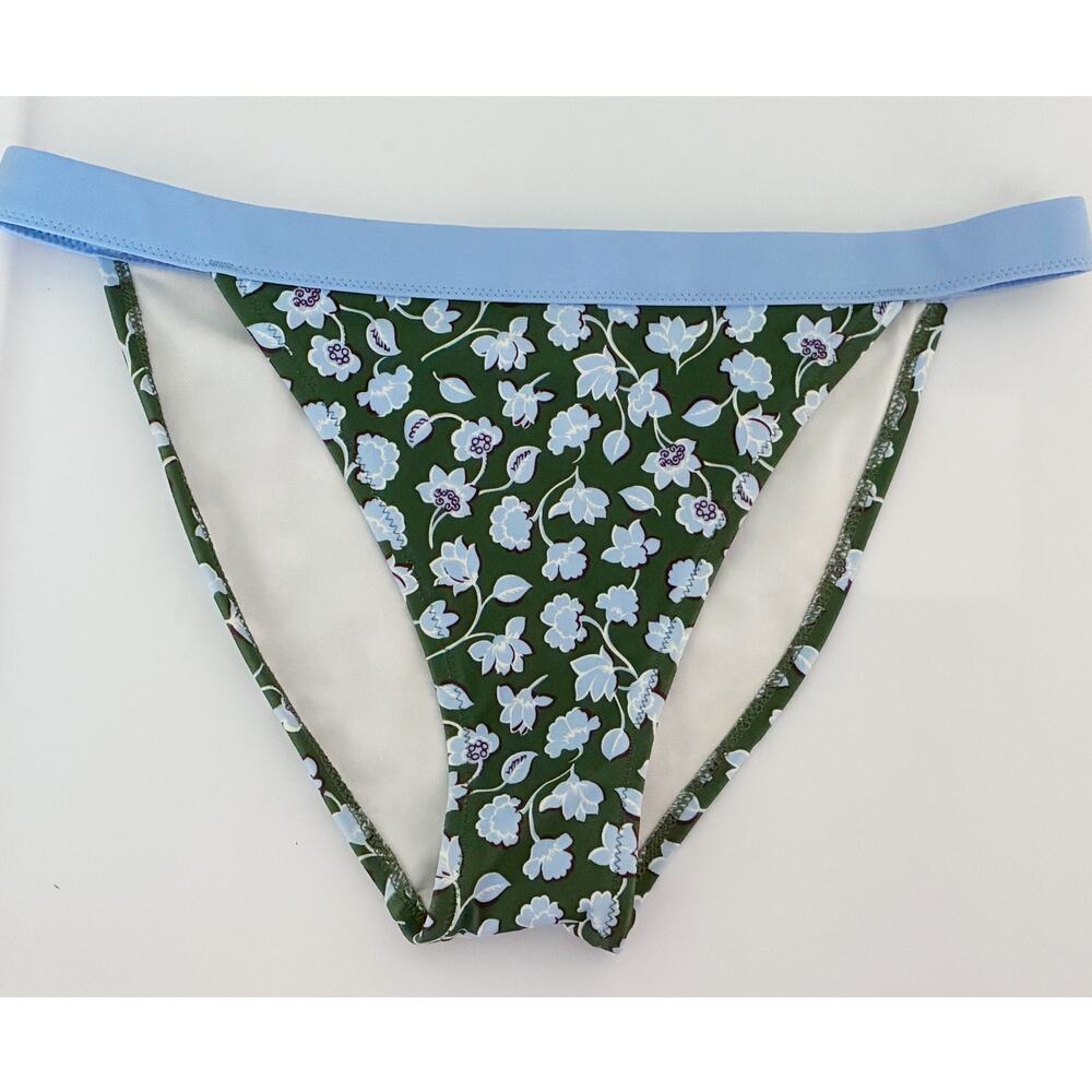 Boden Womens Winter Blue Green Tanga Bikini Swim Bottom  US 8